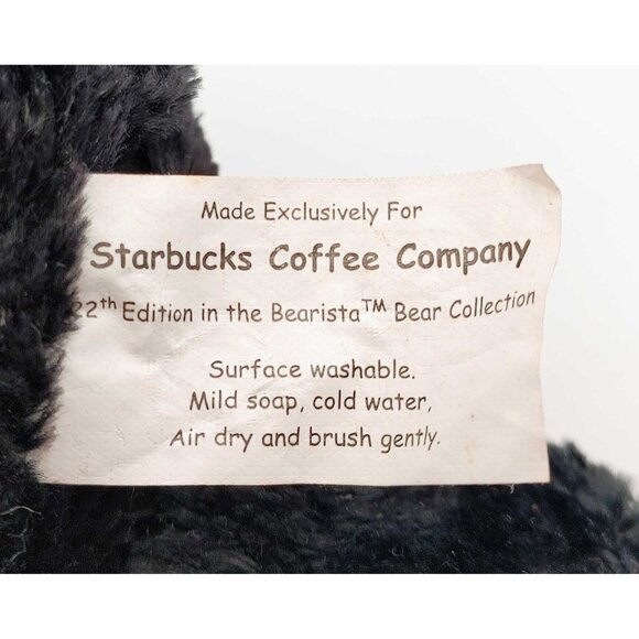 Starbucks 22nd Bearista 2002 Halloween Bear in Black Cat Meow Costume Plush NWT - Picture 6 of 6